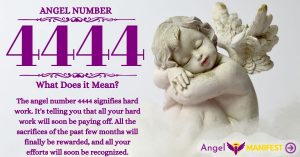 Numerology number 4444