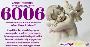 Numerology number 6006