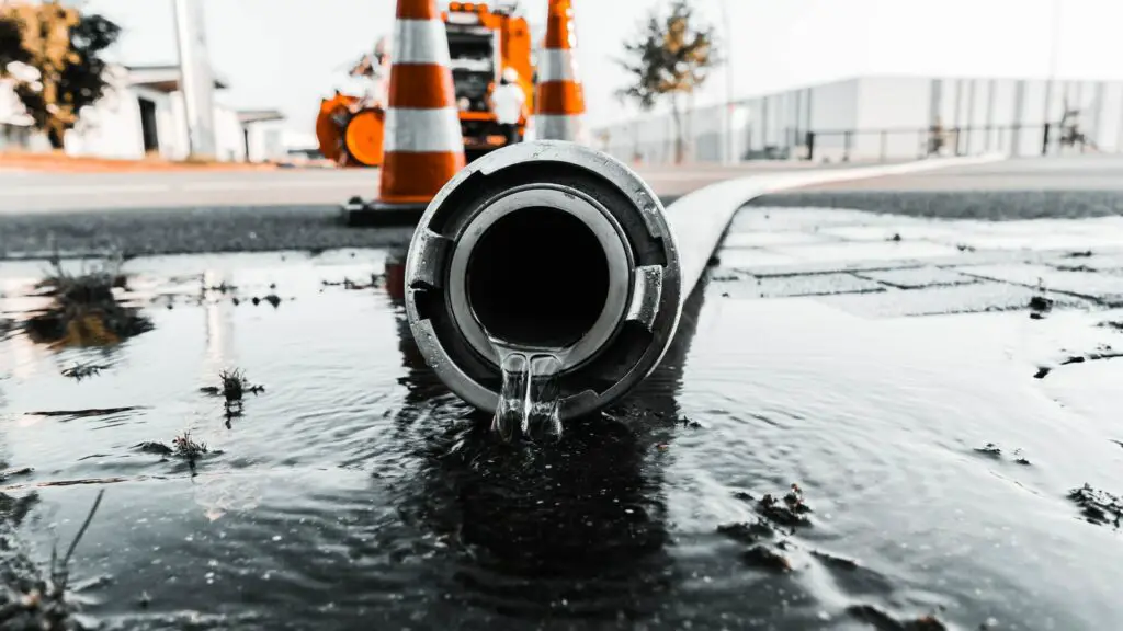 water coming out from gray pipe leak dream