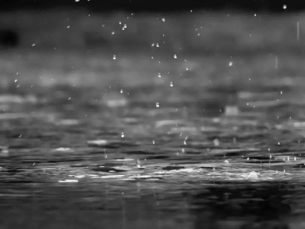 grayscale photography of raindrops rain dream