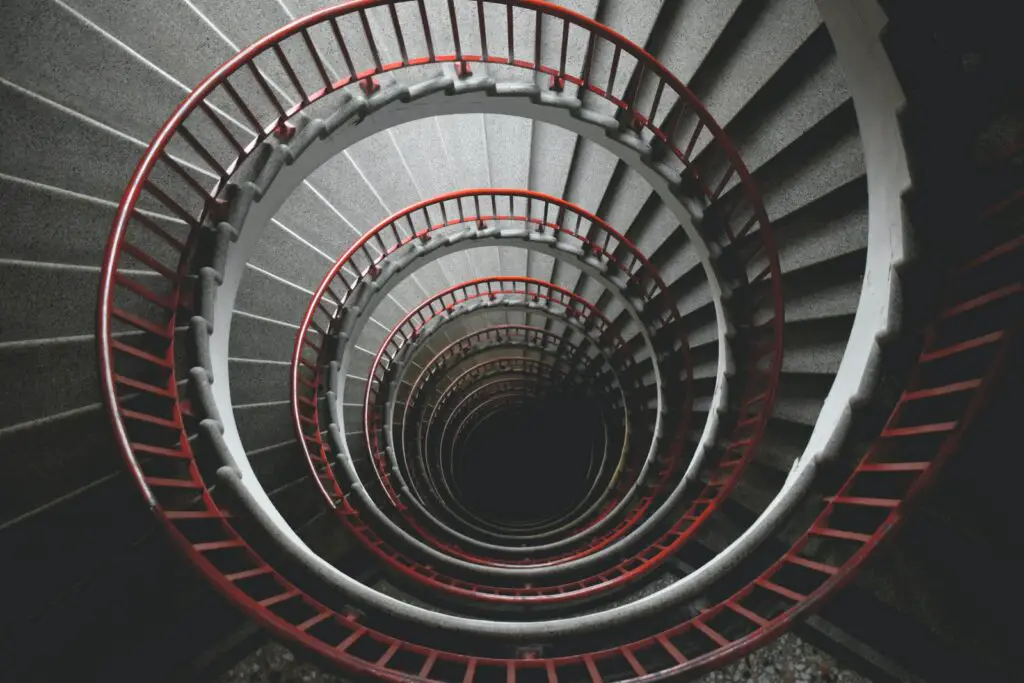 spiral concrete staircase loop dream meaning